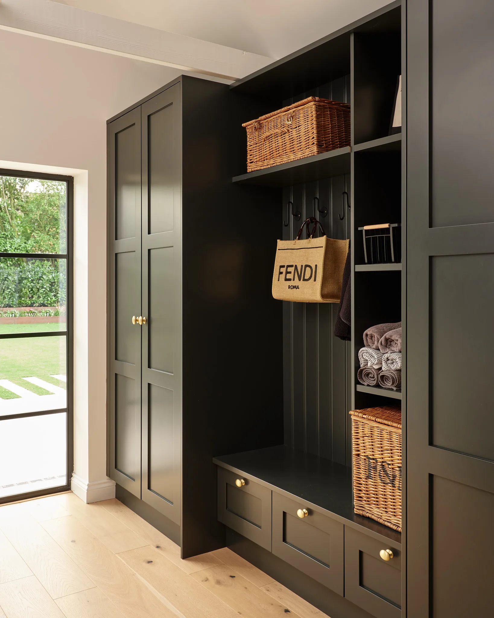 Dark boot room storage