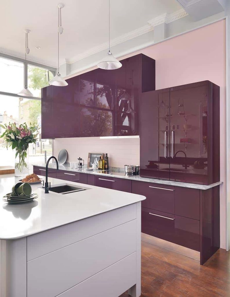 Purple modern kitchen John Lewis of Hungerford