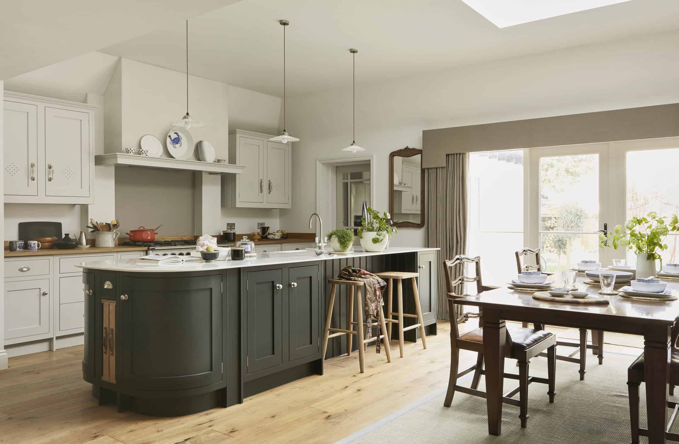 Rustic traditional kitchen island John Lewis of Hungerford